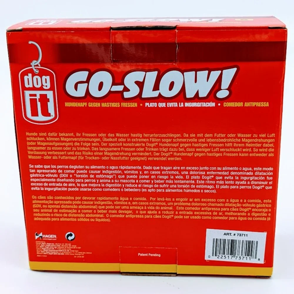 Dog It Go Slow Small Anti Gulp Dish Bowl 300 mL 10 oz New In Box NIB Prevent GDV